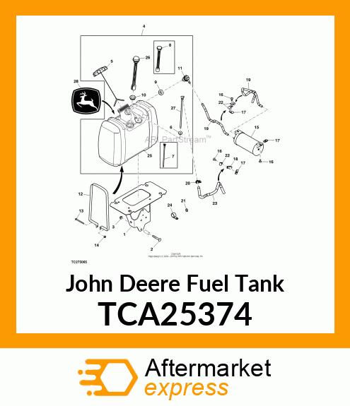 FUEL TANK, 600 SERIES Q TCA25374