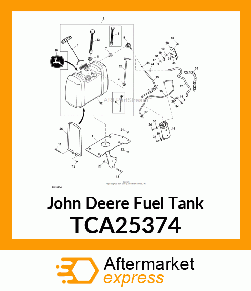 FUEL TANK, 600 SERIES Q TCA25374