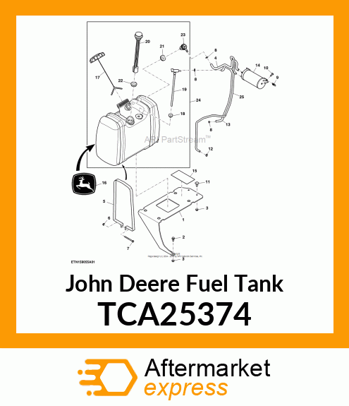 FUEL TANK, 600 SERIES Q TCA25374