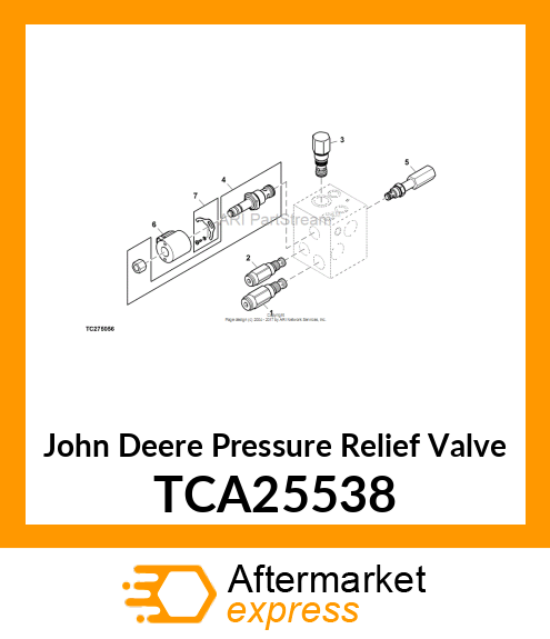 CARTRIDGE VALVE, RELIEF 3500 PSI TCA25538