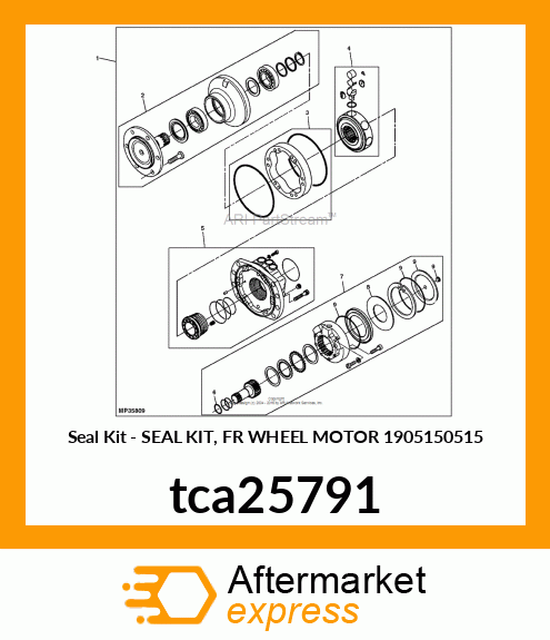 SEAL KIT, FR WHEEL MOTOR 1905150515 tca25791