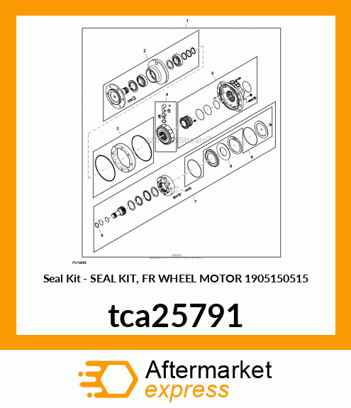 SEAL KIT, FR WHEEL MOTOR 1905150515 tca25791