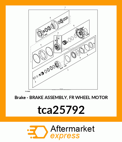 BRAKE ASSEMBLY, FR WHEEL MOTOR tca25792