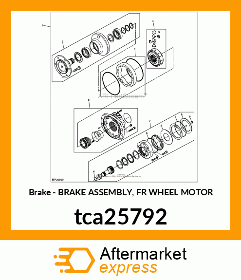 BRAKE ASSEMBLY, FR WHEEL MOTOR tca25792