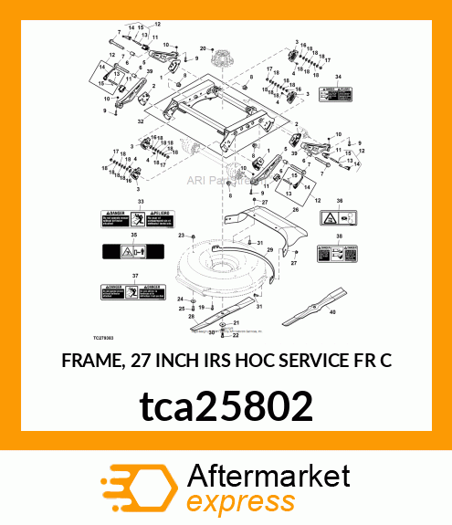 FRAME, 27 INCH IRS HOC SERVICE FR C tca25802