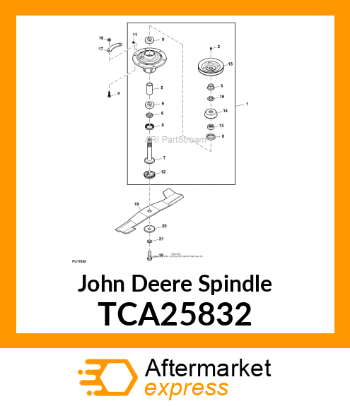 SPINDLE, HD COMMERCIAL SPINDLE ASSY TCA25832