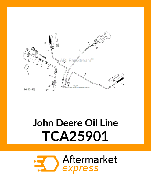OIL LINE, CENTER CASE DRAIN TCA25901