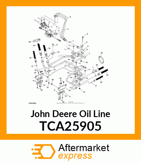 LINE, HYDRAULIC OIL TCA25905