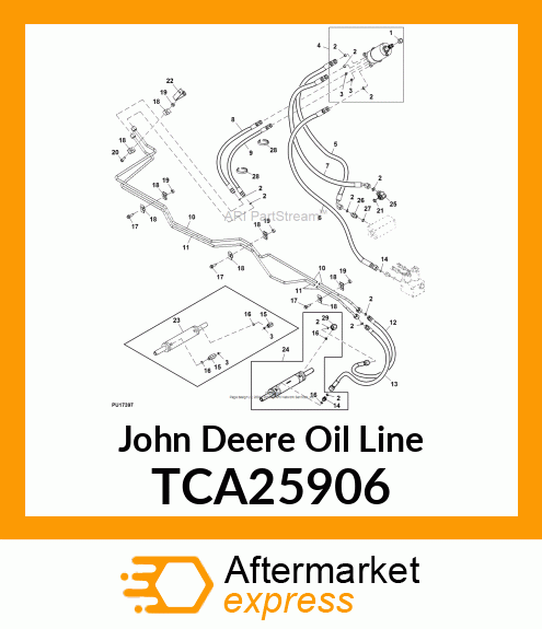 LINE, STEERING OIL TCA25906