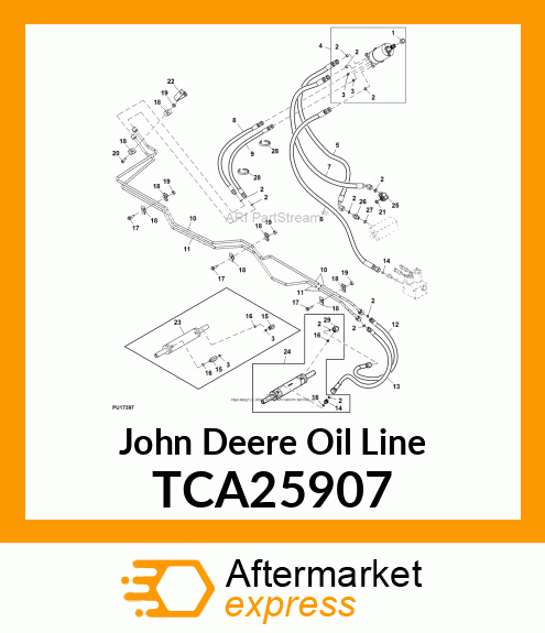 LINE, STEERING OIL TCA25907