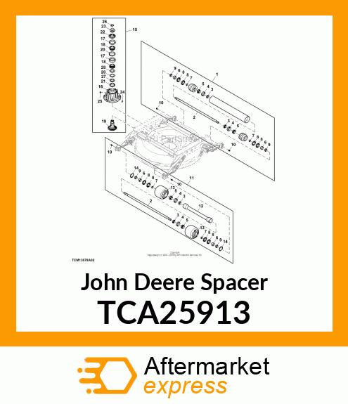 SPACER, FRONT AXLE W/PAINT TCA25913