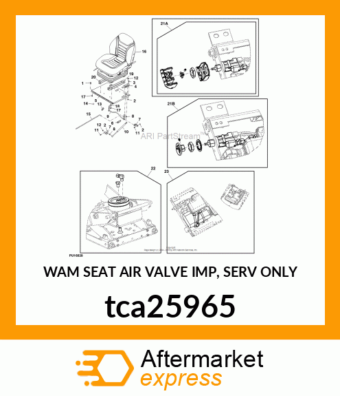 WAM SEAT AIR VALVE IMP, SERV ONLY tca25965