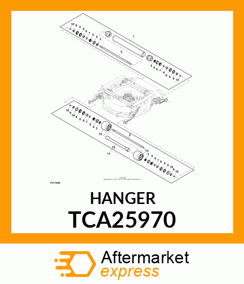 ROLLER ASSEMBLY, 3" SMOOTH TCA25970