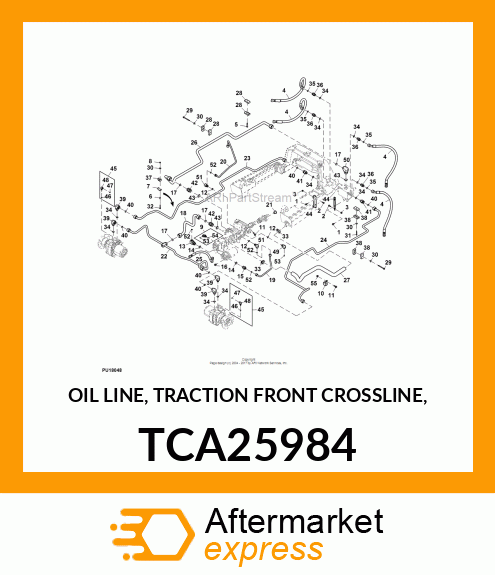 OIL LINE, TRACTION FRONT CROSSLINE, TCA25984