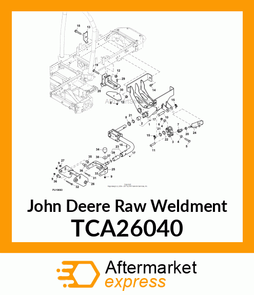 WELDMENT, REAR UPSTOP 9009A TCA26040