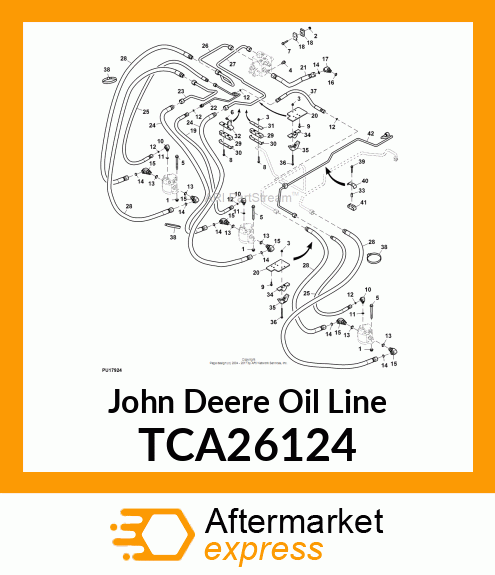 OIL LINE, MOW DRAIN FRONT TCA26124