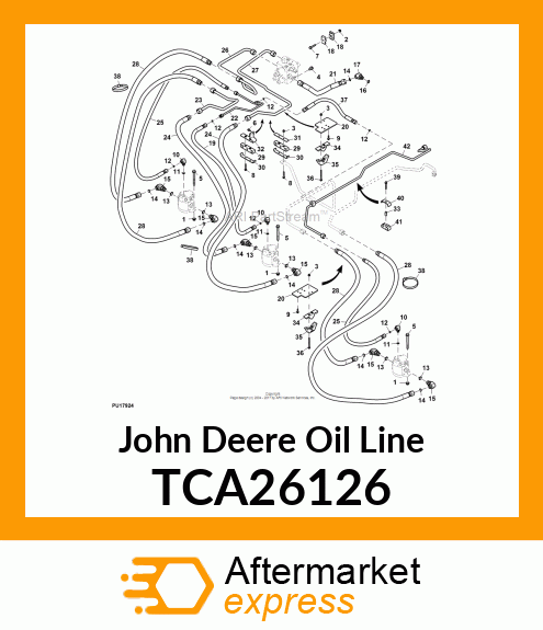 OIL LINE, MOW DRAIN, FRONT RIGHT TO TCA26126