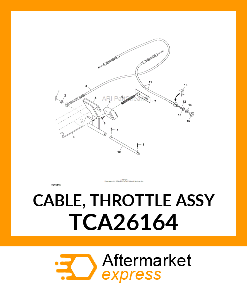 CABLE, THROTTLE ASSY TCA26164