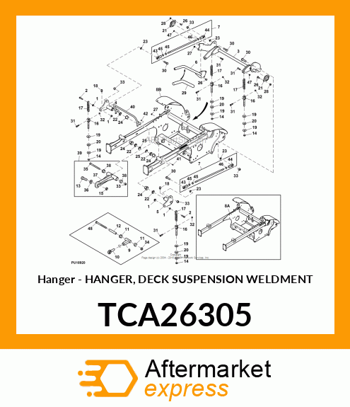 Hanger - HANGER, DECK SUSPENSION WELDMENT TCA26305