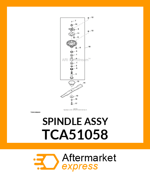 SPINDLE, COMMERCIAL SPINDLE ASSY W TCA51058