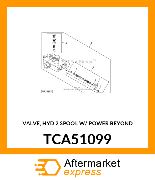 VALVE, HYD 2 SPOOL W/ POWER BEYOND TCA51099