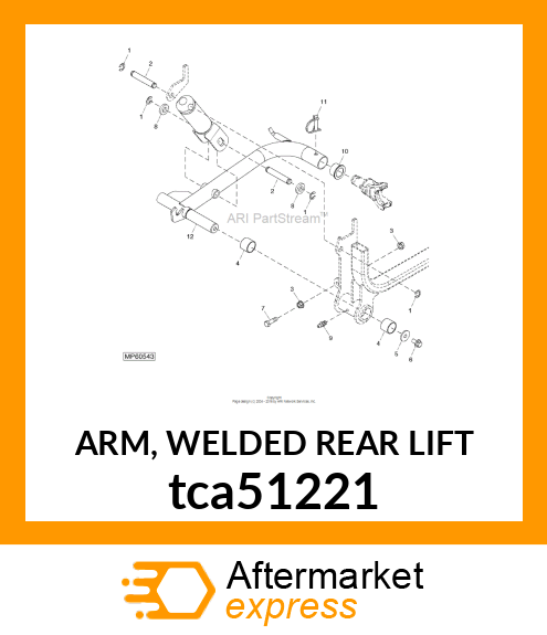 ARM, WELDED REAR LIFT tca51221