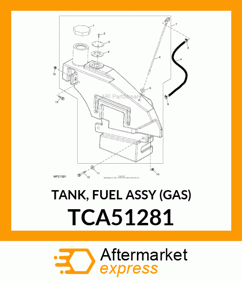 TANK, FUEL ASSY (GAS) TCA51281