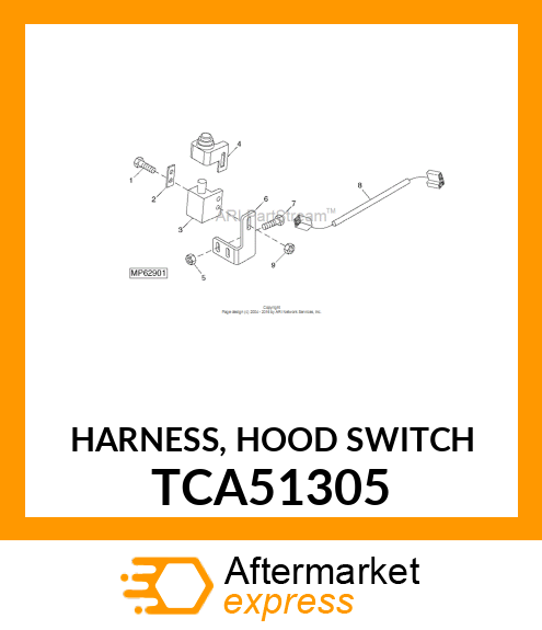 HARNESS, HOOD SWITCH TCA51305
