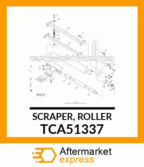 SCRAPER, ROLLER TCA51337