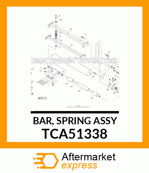 BAR, SPRING ASSY TCA51338