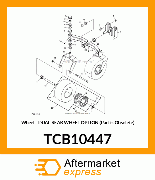 Wheel - DUAL REAR WHEEL OPTION (Part is Obsolete) TCB10447