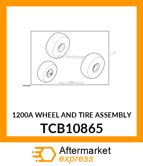 1200A WHEEL AND TIRE ASSEMBLY TCB10865
