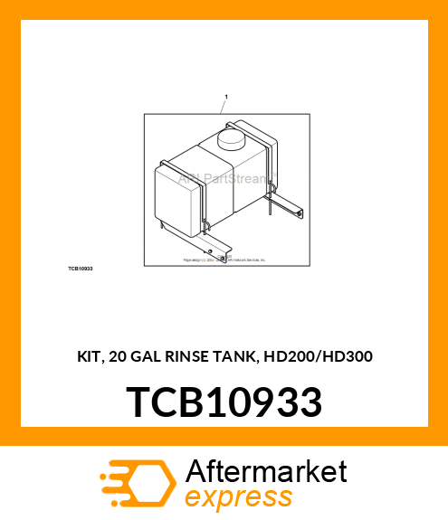 KIT, 20 GAL RINSE TANK, HD200/HD300 TCB10933