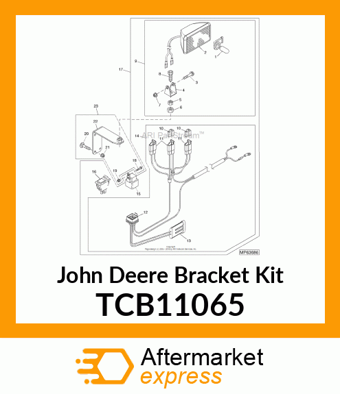 KIT, 2653B LIGHT BRACKET TCB11065