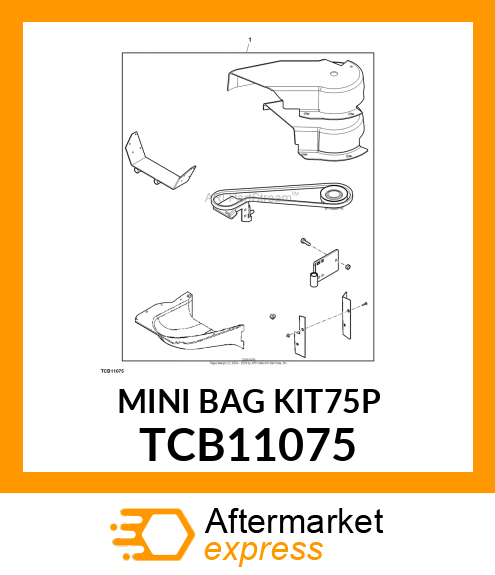 MOUNTING PARTS, KIT, MINI 2 BAG ATT TCB11075