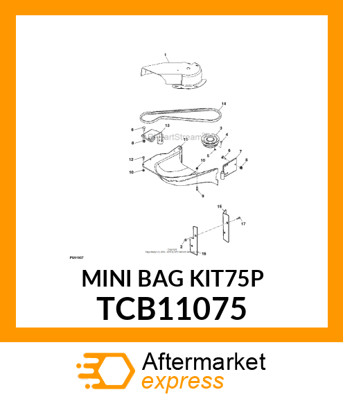 MOUNTING PARTS, KIT, MINI 2 BAG ATT TCB11075