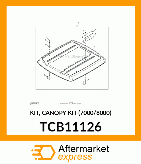 KIT, CANOPY KIT (7000/8000) TCB11126