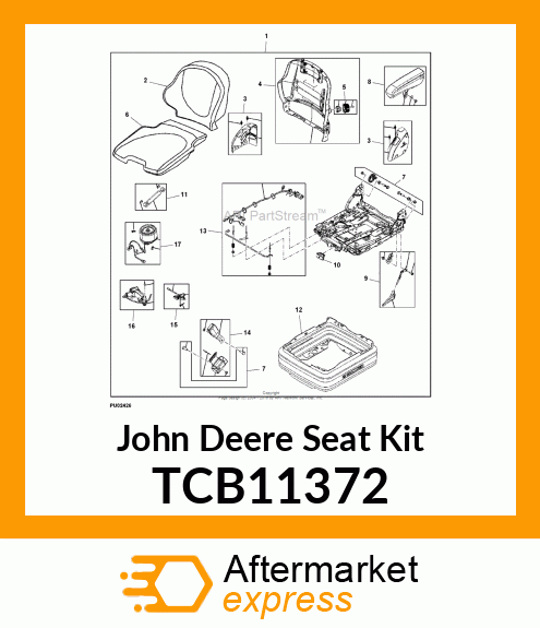 KIT,GRAMMER AIR RIDE SEAT,1400/1500 TCB11372