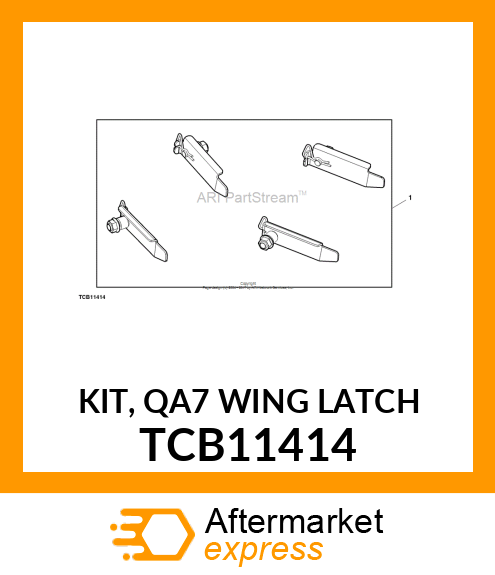 KIT, QA7 WING LATCH TCB11414