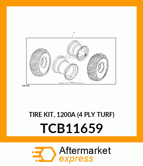 TIRE KIT, 1200A (4 PLY TURF) TCB11659