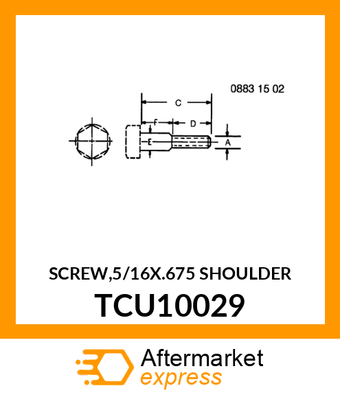 SCREW,5/16X.675 SHOULDER TCU10029