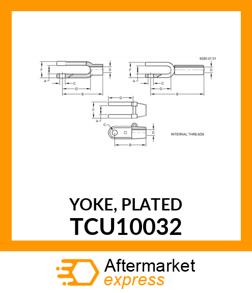 YOKE, PLATED TCU10032