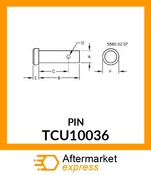 PIN,SPECIAL HEADED TCU10036