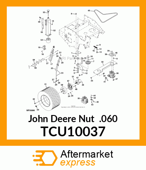 NUT, NUT, LUG 1/2F TCU10037