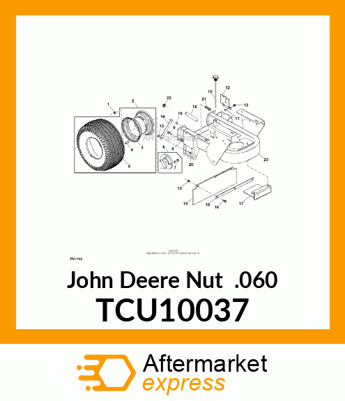 NUT, NUT, LUG 1/2F TCU10037