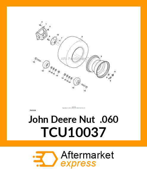 NUT, NUT, LUG 1/2F TCU10037