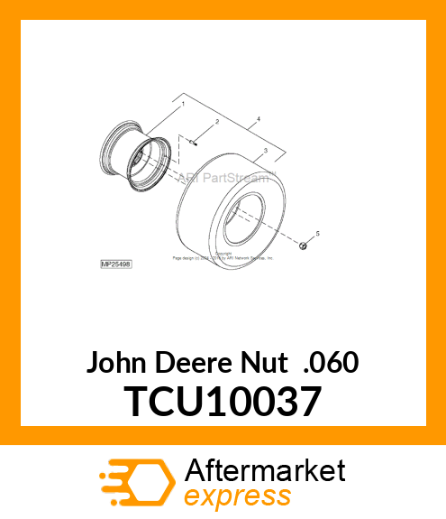 NUT, NUT, LUG 1/2F TCU10037