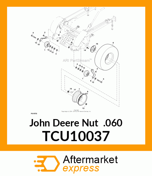 NUT, NUT, LUG 1/2F TCU10037