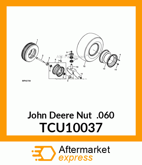 NUT, NUT, LUG 1/2F TCU10037