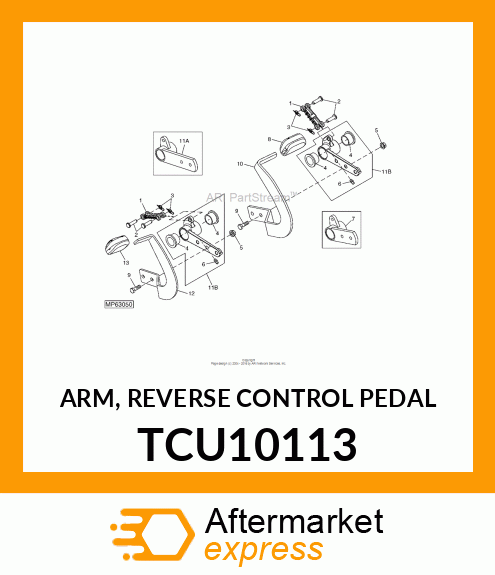 ARM, REVERSE CONTROL PEDAL TCU10113